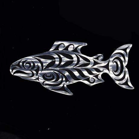 Chinook Salmon Metal Wall Art (Male)
